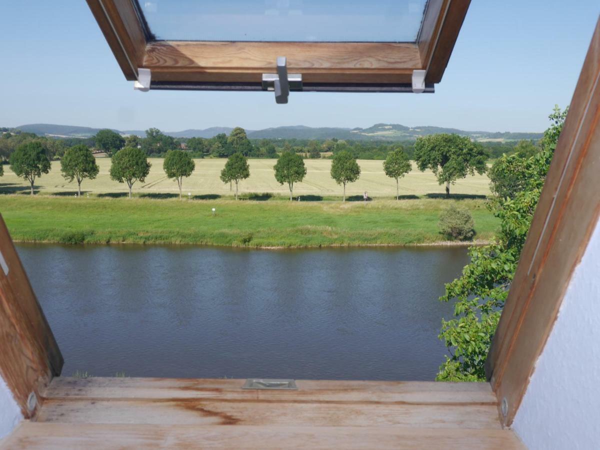 Ferienwohnung Weserblick Polle Exterior photo